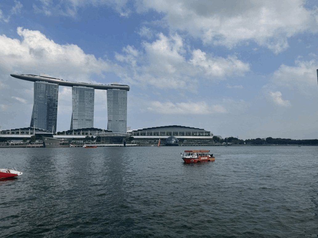 DUKW (pronounced as DUCK) tours in the Marina Bay Singapore waters.