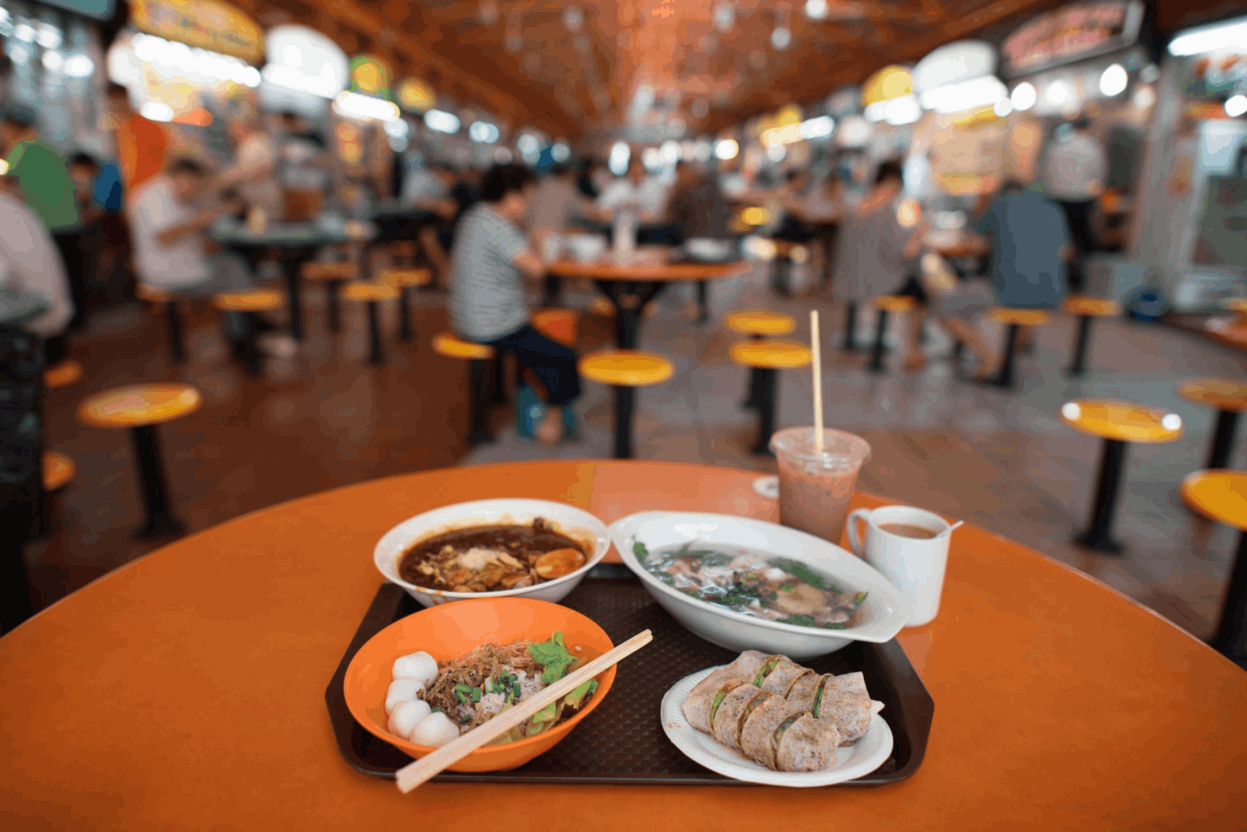 Breakfast at Maxwell Singapore Food Centre