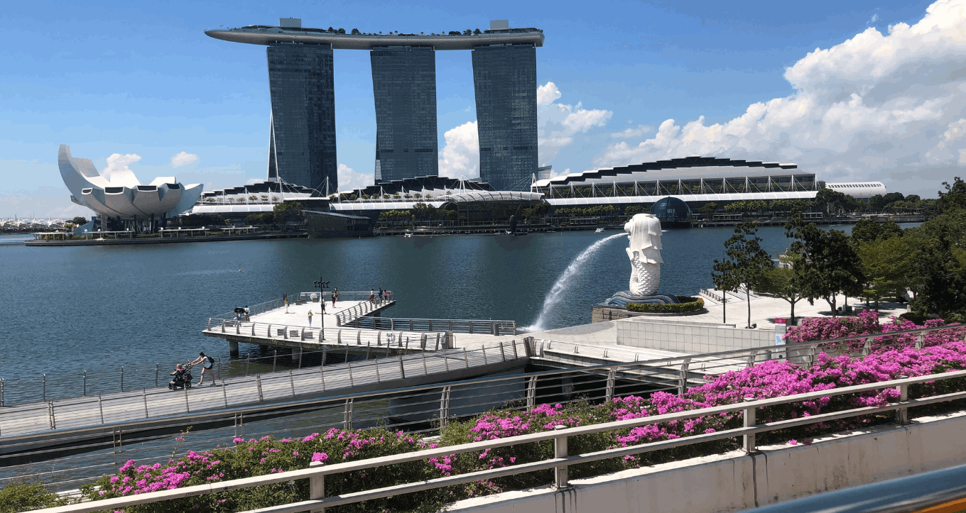 Singapore Marina Bay Merlion Park on FunVee Bus