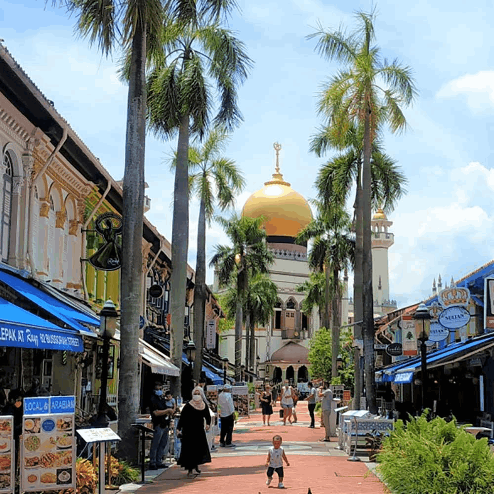 Sultan Mosque at Singapore Heritage Site Kampong Glam