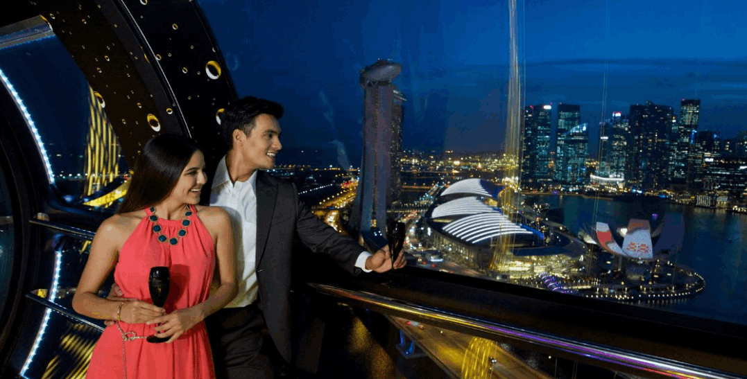 Singapore Flyer Champagne Flight on Valentine's Day 2024