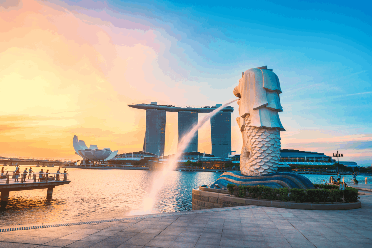 Merlion Sunset Singapore