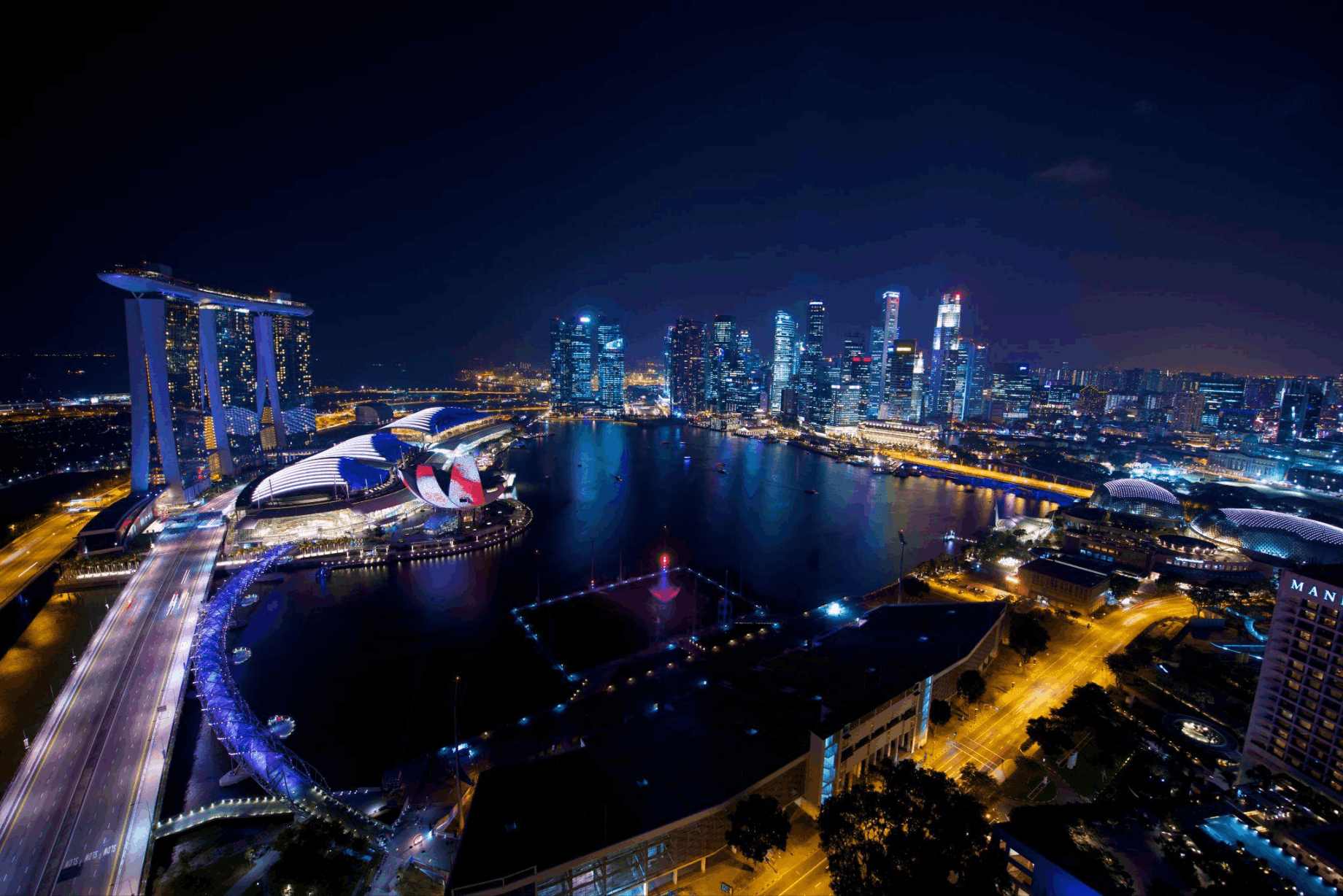 Singapore Night City View