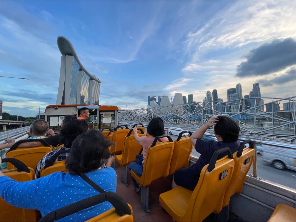 Singapore Skyline on FunVee Open-top Bus